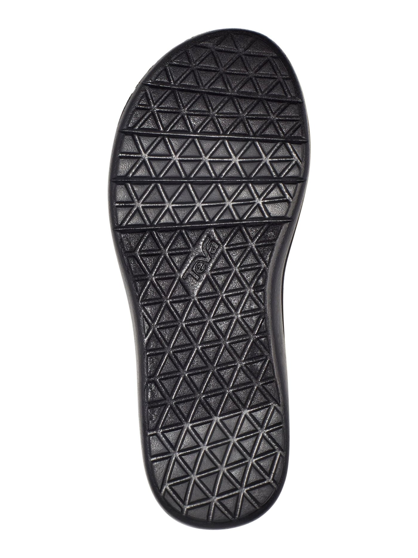 TEVA Womens Black Colorblocked Stripe Cushioned Odor Control Voya Round Toe Slip On Flip Flop Sandal 5