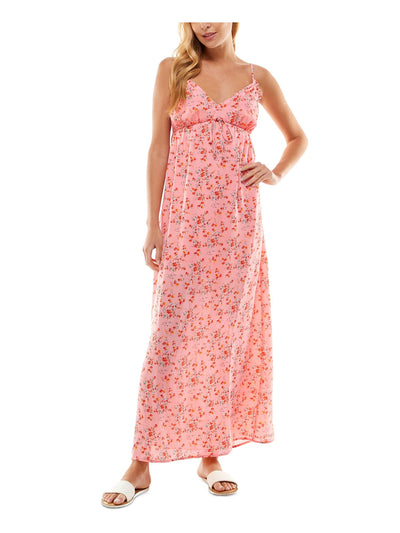 CITY STUDIO Womens Adjustable Spaghetti Strap V Neck Maxi Evening Empire Waist Dress
