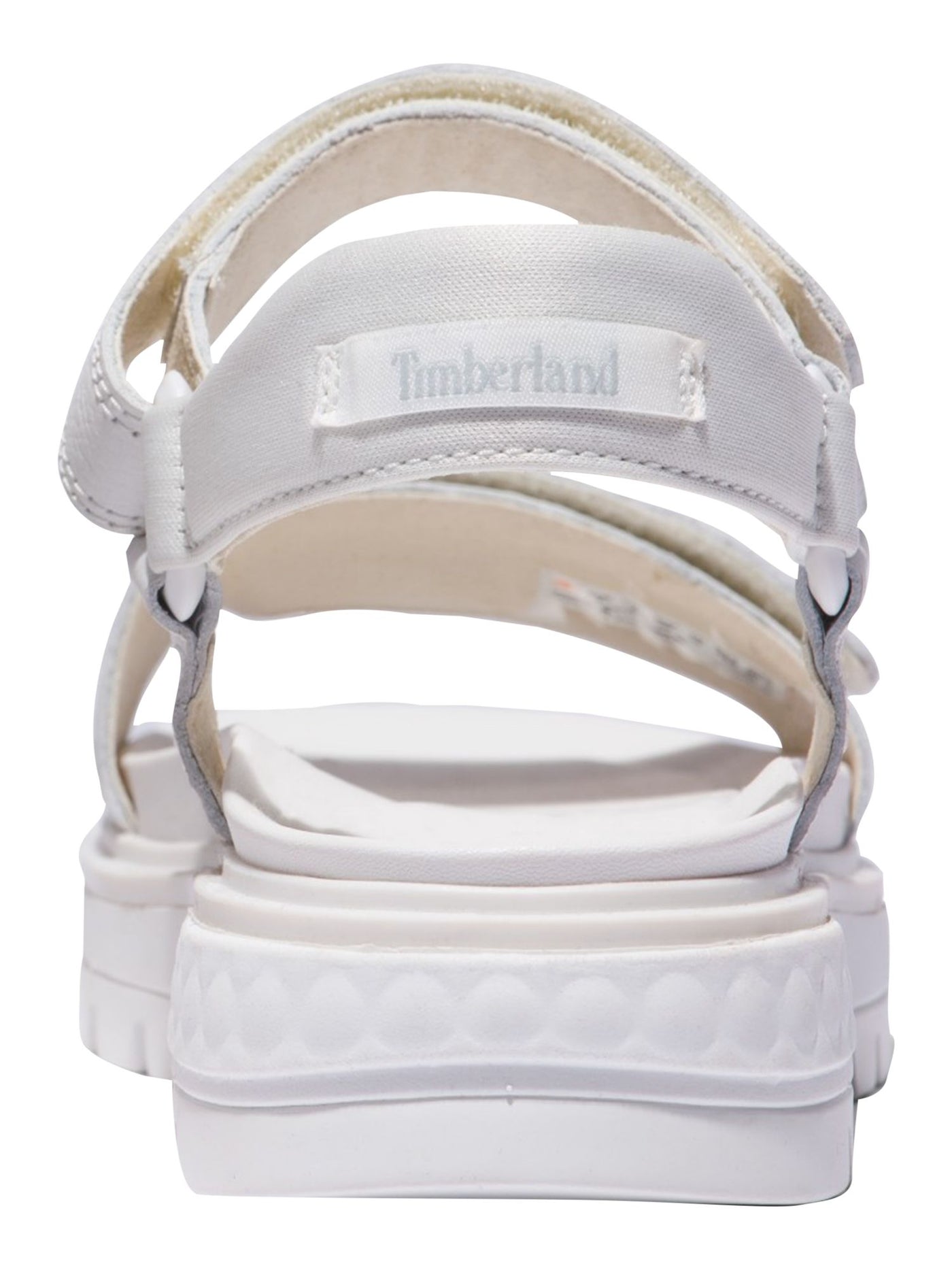 TIMBERLAND Womens White Comfort Ankle Strap Ray City Round Toe Wedge Leather Sandals Shoes 8.5