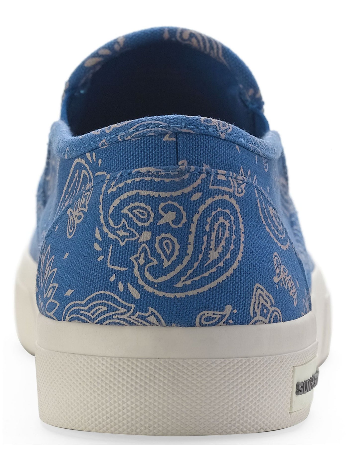 SUN STONE Mens Blue Bandana Goring Padded Reins Round Toe Platform Slip On Sneakers Shoes 9 M