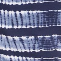 MICHAEL MICHAEL KORS Womens Navy Pocketed Tie Pullover Drawstring Hoodie Printed Elbow Sleeve Knee Length Shift Dress