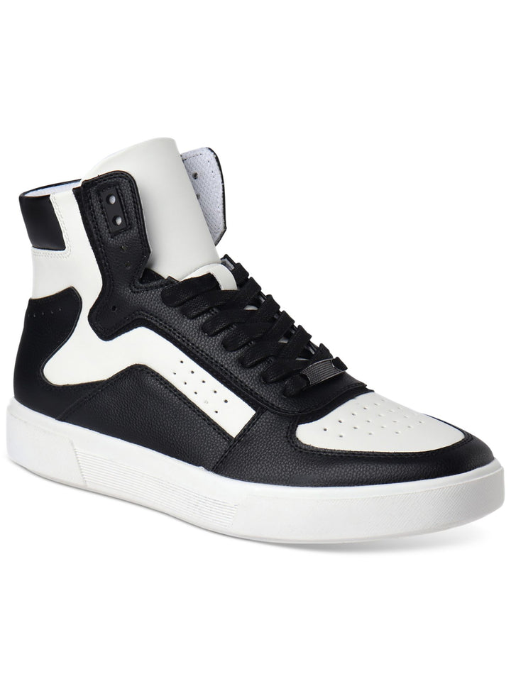 INC Mens White Perforated Keanu Round Toe Platform Lace-Up Sneakers Shoes 9.5 M INC Mens White Perforated Keanu Round Toe Platform Lace-Up  main image 3
