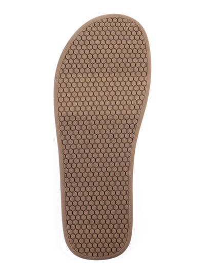 CLUBROOM Mens Coral Printed Padded Riley Round Toe Slip On Flip Flop Sandal 10 M