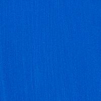 CALVIN KLEIN Womens Blue Zippered Lined Tie Ruffled Sheer Elbow Sleeve Surplice Neckline Midi Faux Wrap Dress