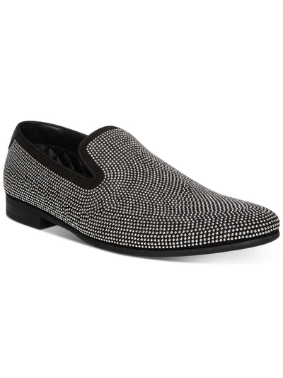 STEVE MADDEN Mens Silver Studded Mezmoryz Almond Toe Slip On Slippers Shoes 8.5
