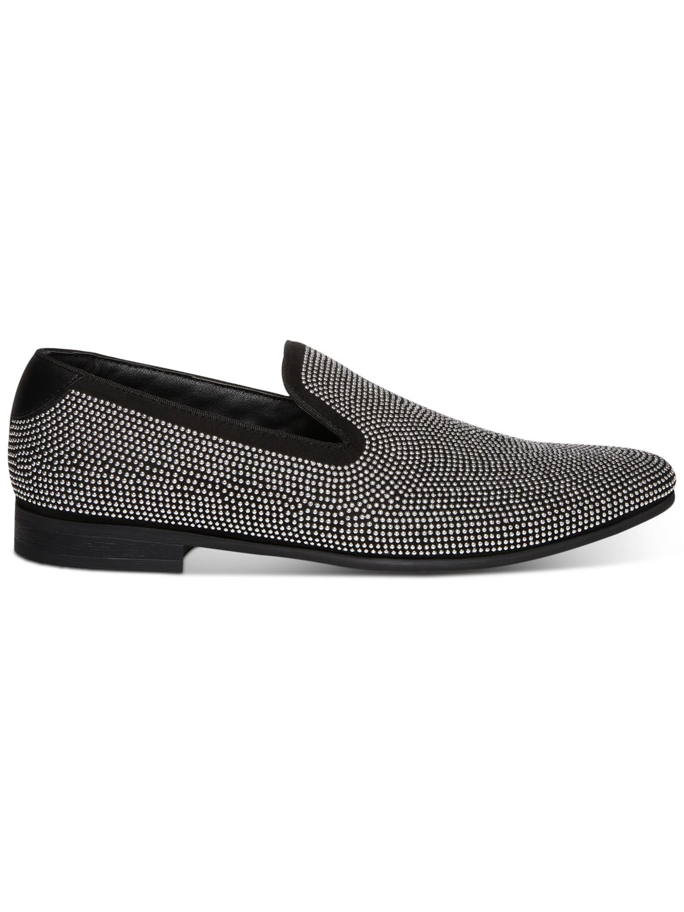 STEVE MADDEN Mens Silver Studded Mezmoryz Almond Toe Slip On Slippers Shoes 8.5