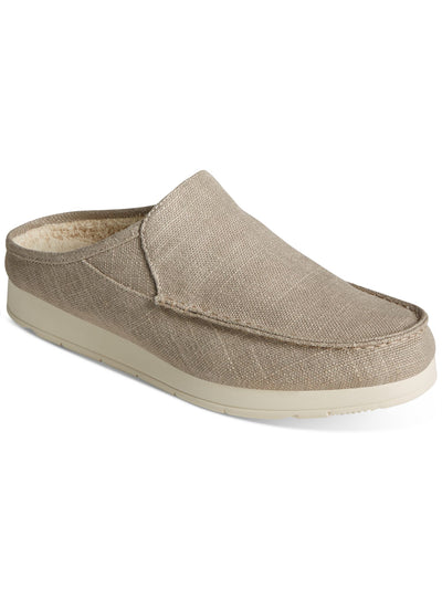 SPERRY Womens Beige Moc Toe Comfort Padded Moc-sider Round Toe Platform Slip On Mules 8.5 M