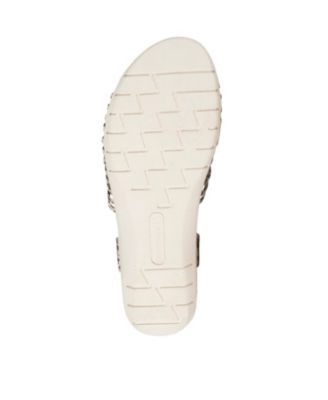 BARETRAPS Womens Ivory Animal Print Cushioned Slip Resistant Cagney Open Toe Wedge Heeled Gladiator Sandal M