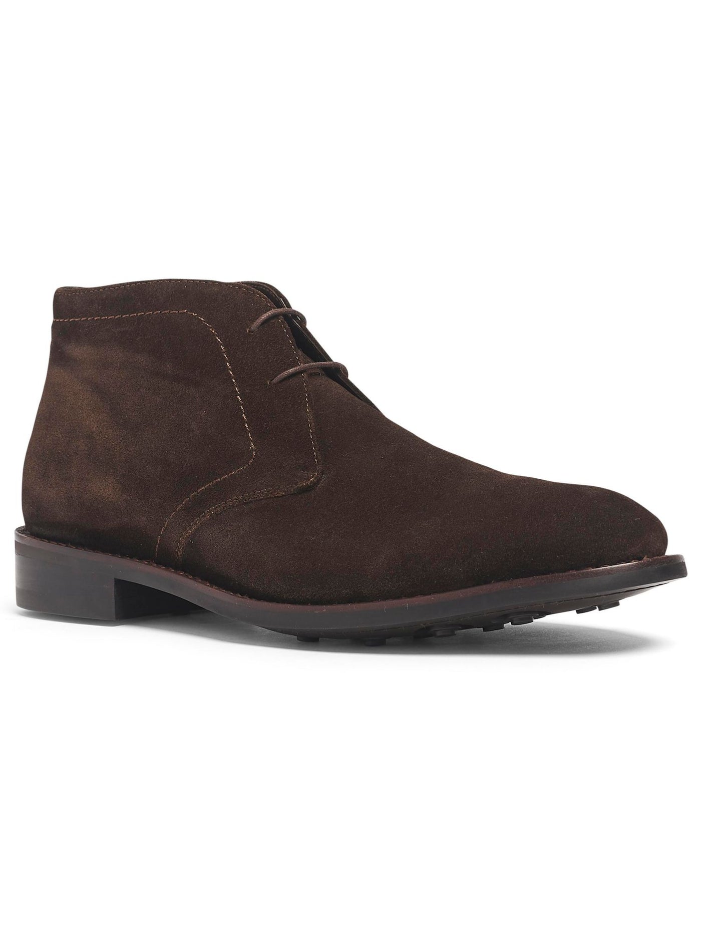 ANTHONY VEER ESSENTIALS Mens Brown Cushioned Wilson Almond Toe Lace-Up Leather Chukka Boots 10.5