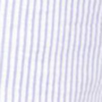 MICHAEL KORS Womens Light Blue Pocketed Textured Tie Waist Unlined Ruffled Striped Short Sleeve Off Shoulder Above The Knee Sheath Dress