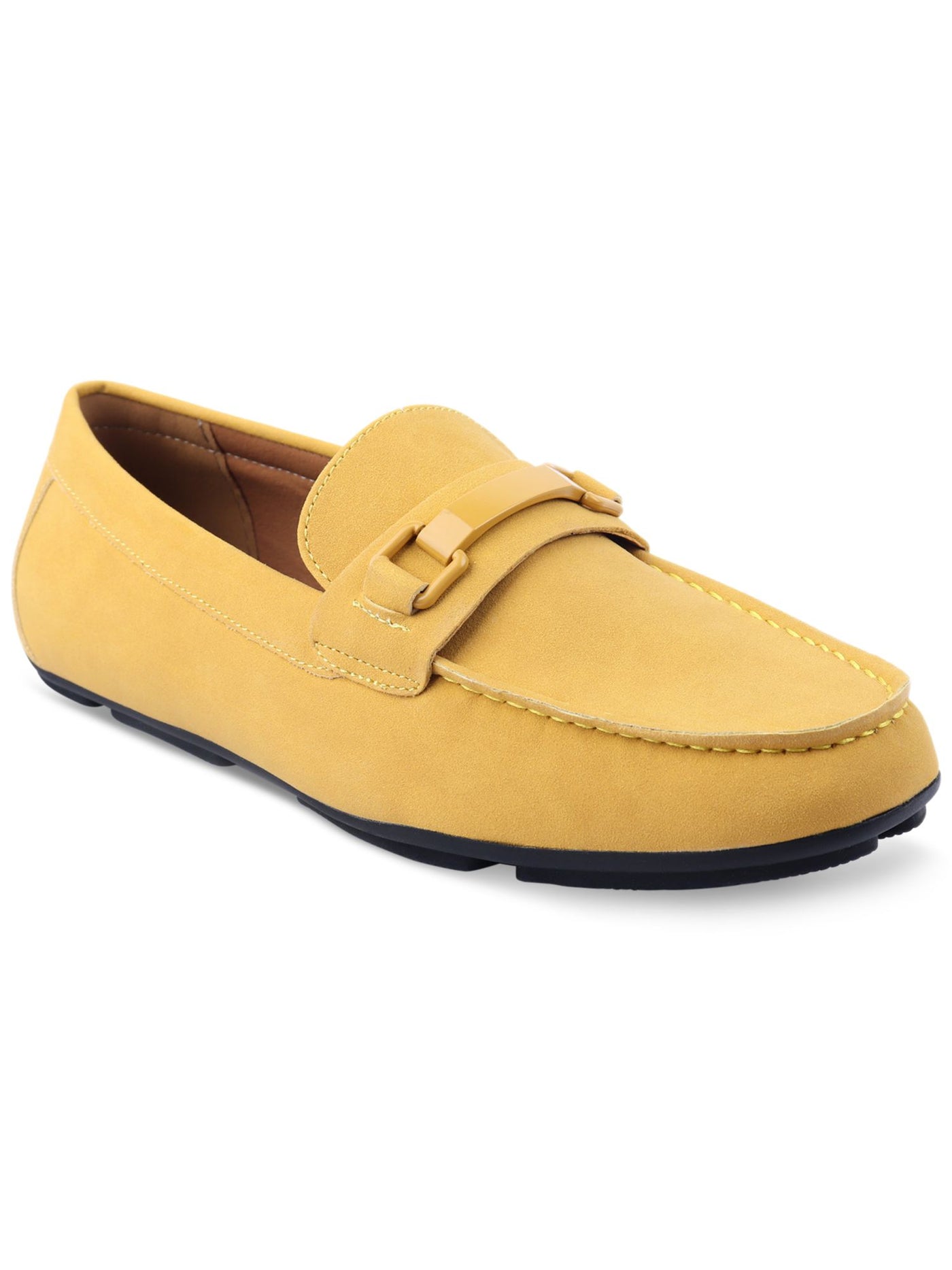 ALFANI Mens Yellow Cushioned Egan Round Toe Slip On Loafers Shoes 10 M