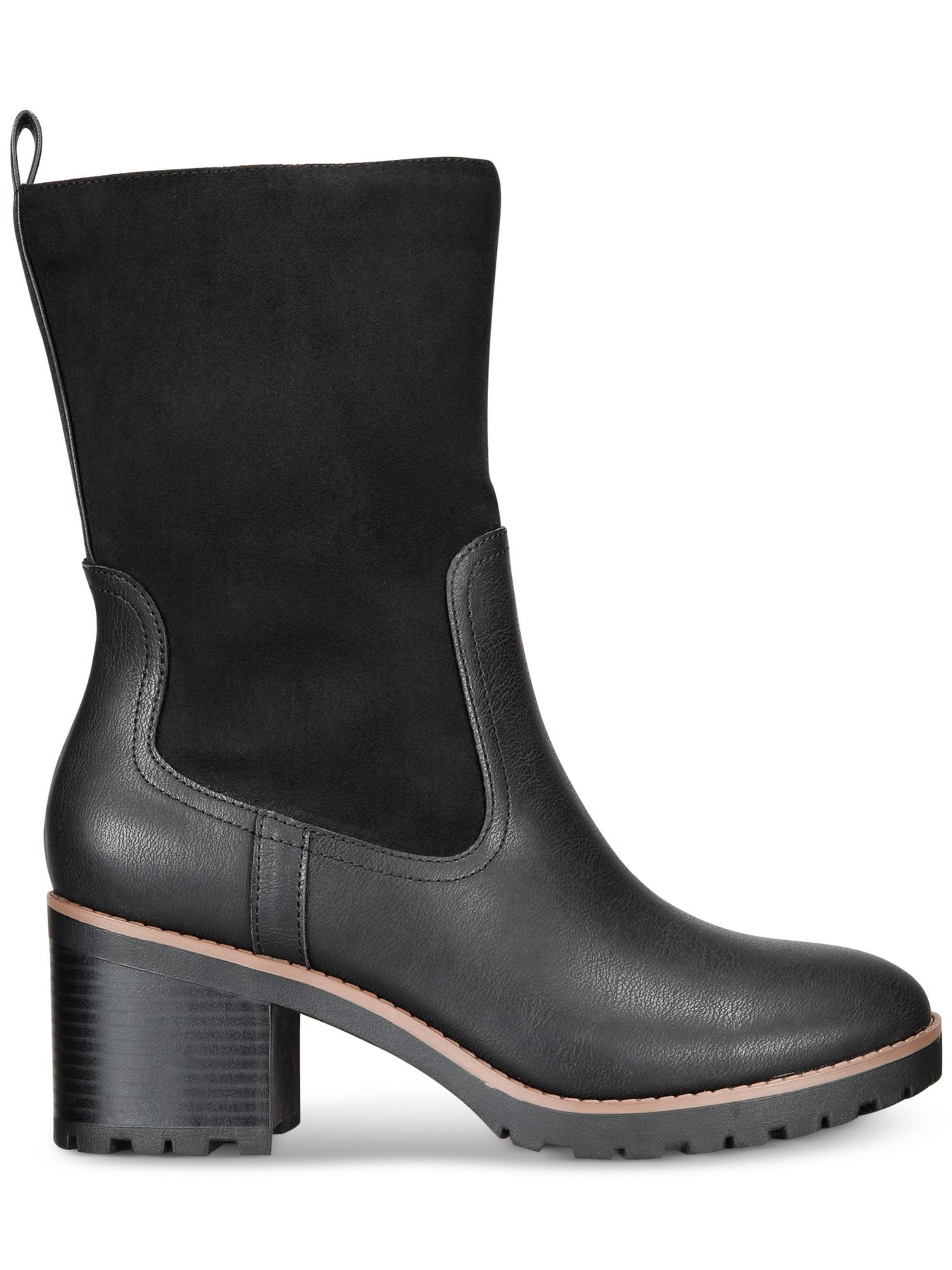 STYLE & COMPANY Womens Black Cushioned Skylarr Round Toe Block Heel Zip-Up Heeled Boots 11 M