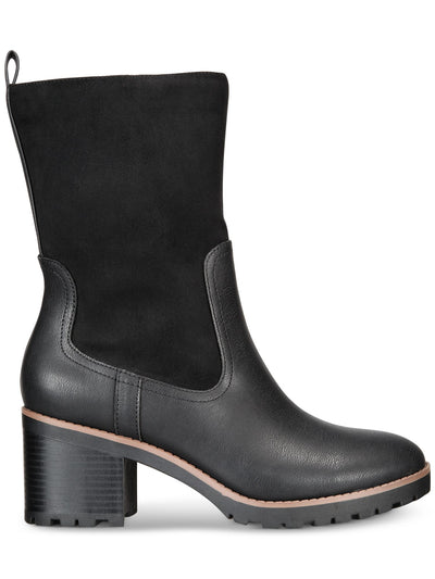 STYLE & COMPANY Womens Black Cushioned Skylarr Round Toe Block Heel Zip-Up Heeled Boots 11 M