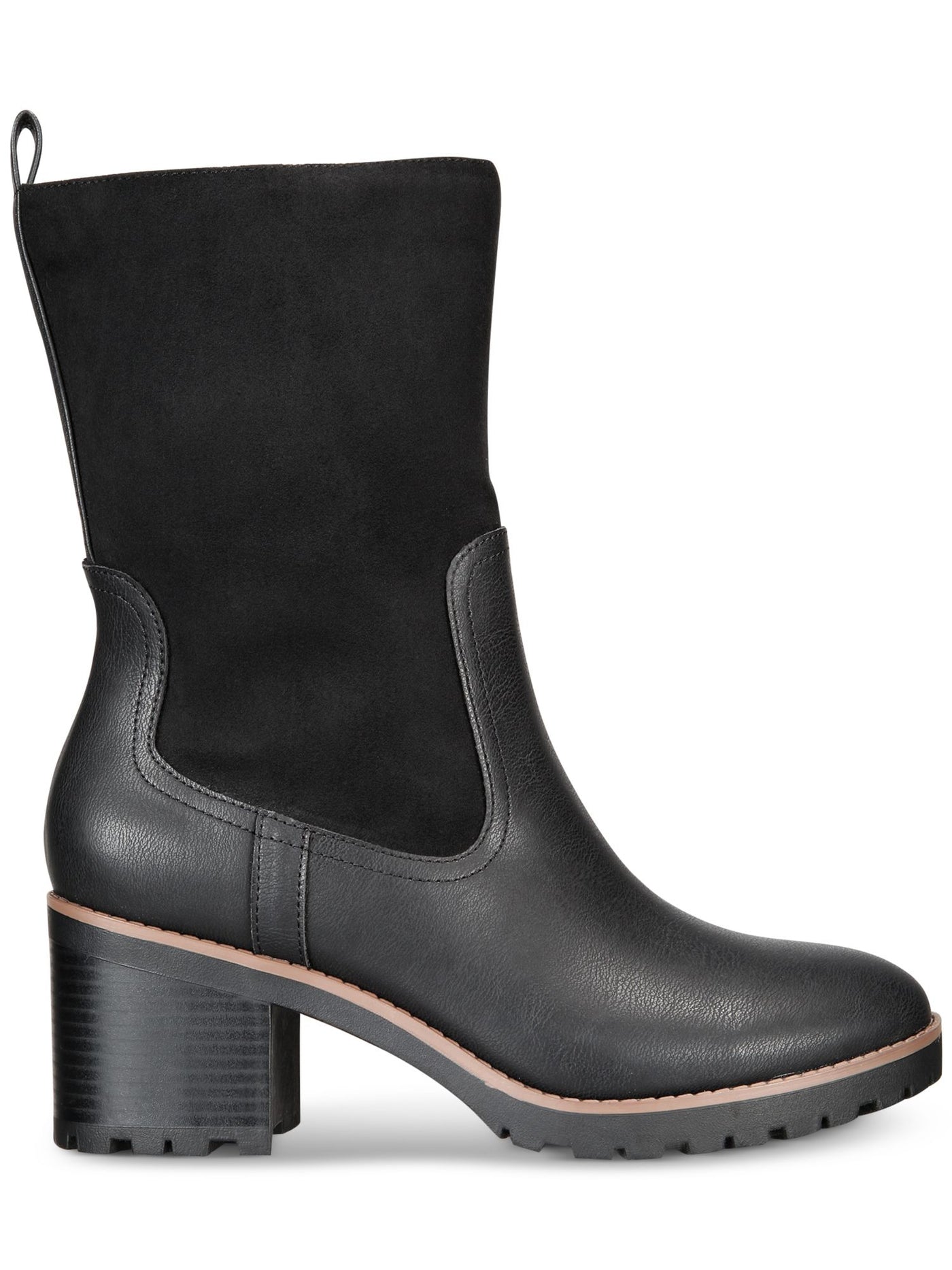 STYLE & COMPANY Womens Black Cushioned Skylarr Round Toe Block Heel Zip-Up Heeled Boots 6.5 M