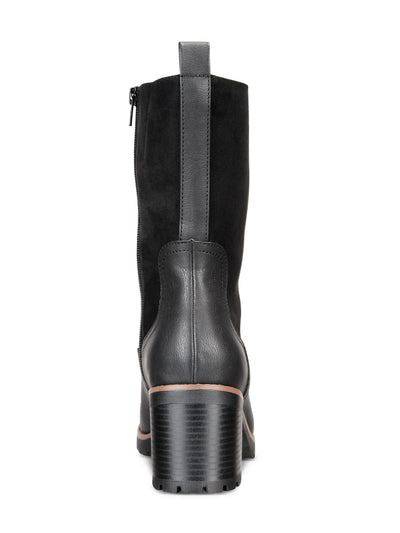 STYLE & COMPANY Womens Black Cushioned Skylarr Round Toe Block Heel Zip-Up Heeled Boots 6.5 M