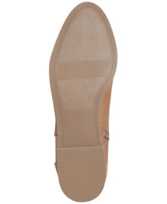 CHARTER CLUB Womens Beige Goring Scalloped Daxi Round Toe Block Heel Zip-Up Booties M