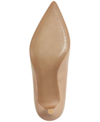 CHARTER CLUB Womens Beige Comfort Cushioned Padiee Almond Toe Stiletto Slip On Dress Pumps Shoes M