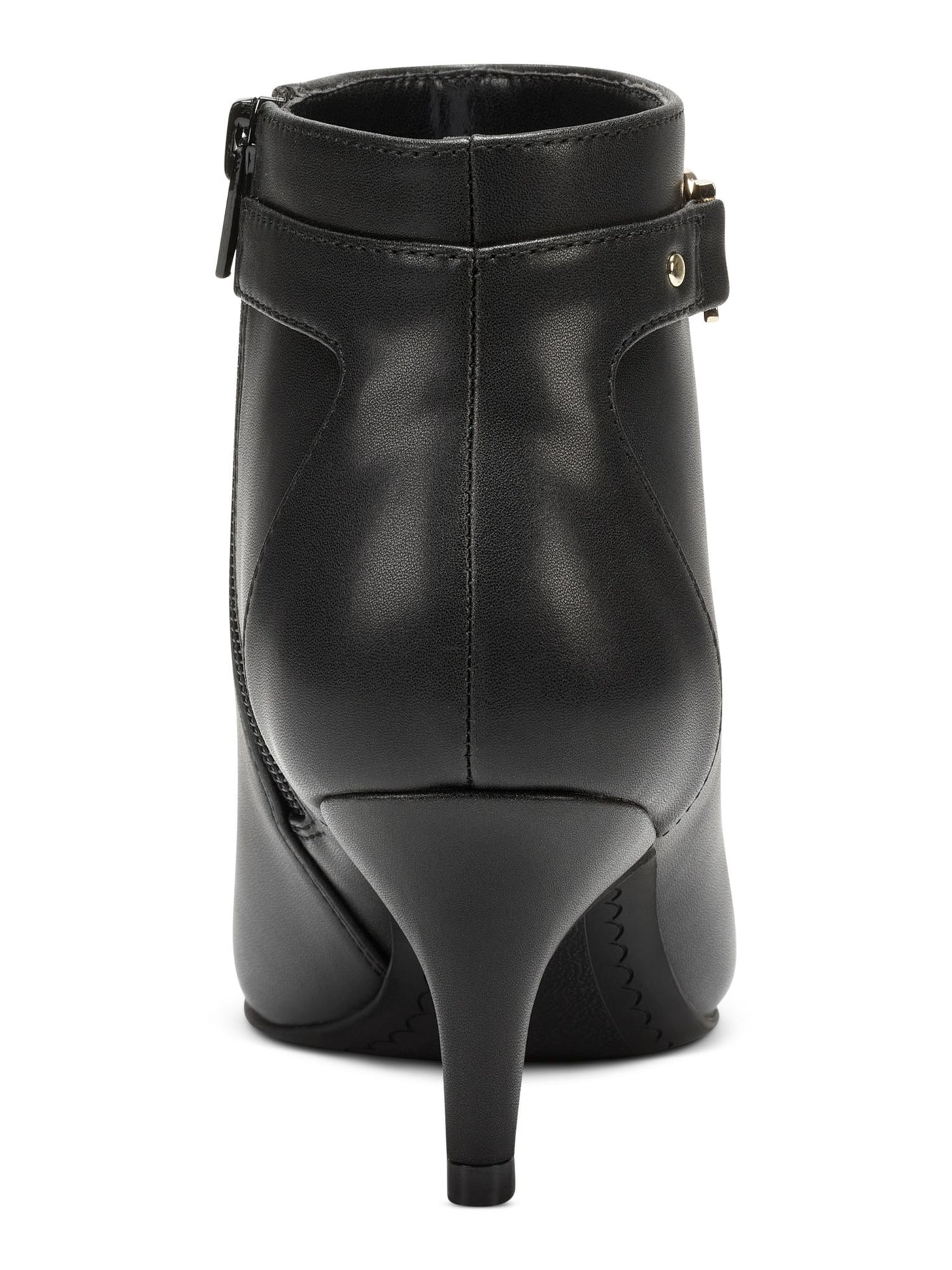 CHARTER CLUB Womens Black Padded Buckle Accent Ulyssa Pointed Toe Stiletto Zip-Up Dress Booties 9 M