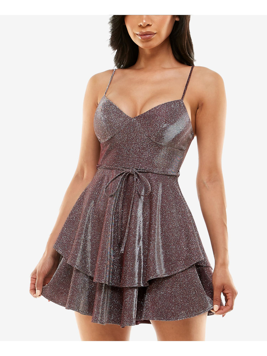 B.Darlin Womens Tiered Mini Cocktail and Party Dress