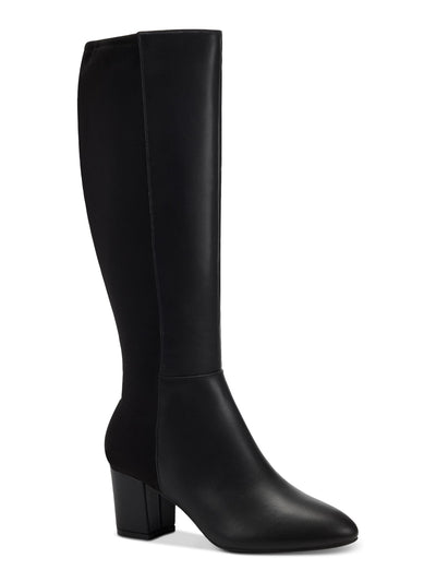 CHARTER CLUB Womens Black Comfort Sacaria Almond Toe Block Heel Zip-Up Dress Boots 5.5 M