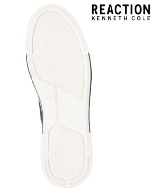 REACTION KENNETH COLE Mens Navy Heather Knit Moc Toe Cushioned Trace Round Toe Slip On Boat Shoes M