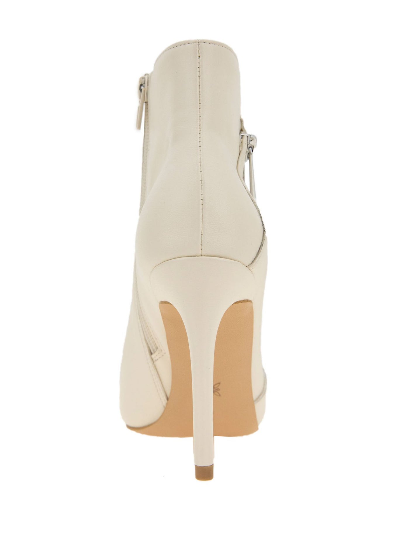 BCBGENERATION Womens Ivory Comfort Houston Pointy Toe Stiletto Zip-Up Dress Booties 6.5 M