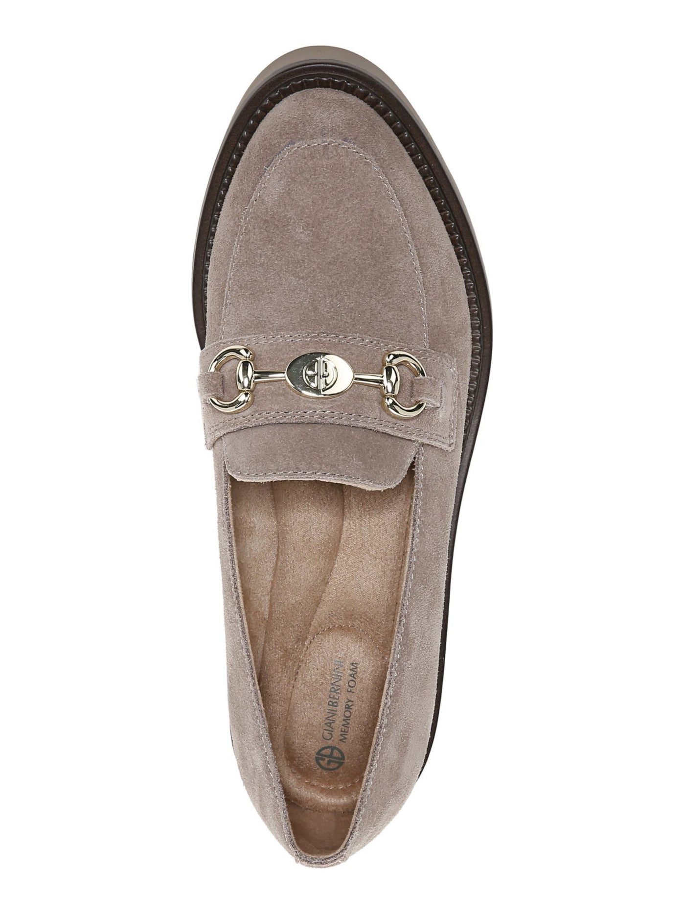 GIANI BERNINI Womens Beige 1-1/2" Platform Comfort Mayaa Round Toe Wedge Slip On Leather Loafers Shoes 10 M