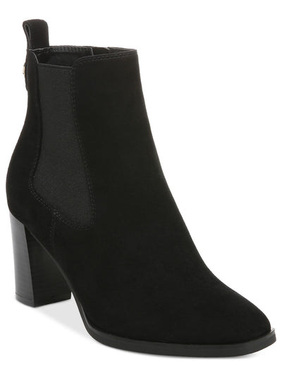 GIANI BERNINI Womens Black Arch Support Logo Hardware Goring Cushioned Brigittie Square Toe Block Heel Zip-Up Booties 8.5 M