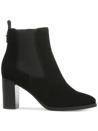 GIANI BERNINI Womens Black Arch Support Logo Hardware Goring Cushioned Brigittie Square Toe Block Heel Zip-Up Booties 8.5 M