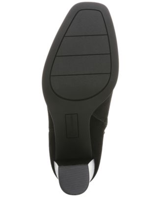 GIANI BERNINI Womens Black Arch Support Logo Hardware Goring Cushioned Brigittie Square Toe Block Heel Zip-Up Booties M