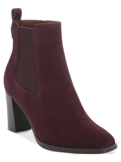 GIANI BERNINI Womens Burgundy Arch Support Goring Cushioned Brigittie Square Toe Block Heel Zip-Up Dress Booties 5 M