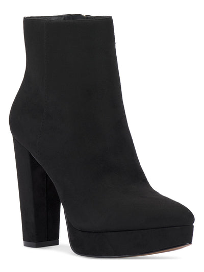 JESSICA SIMPSON Womens Black 1" Platform Selmie Almond Toe Block Heel Zip-Up Dress Booties 10 M