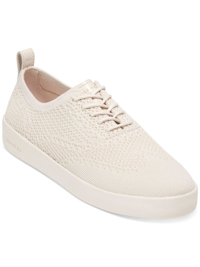 COLE HAAN Womens Ivory Knit Back Pull-Tab Cushioned Arch Support Contender Round Toe Wedge Lace-Up Sneakers Shoes 8 B