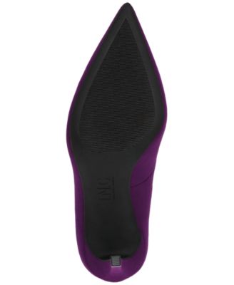 INC Womens Purple Padded Shelya Pointed Toe Stiletto Slip On Dress Pumps Shoes M