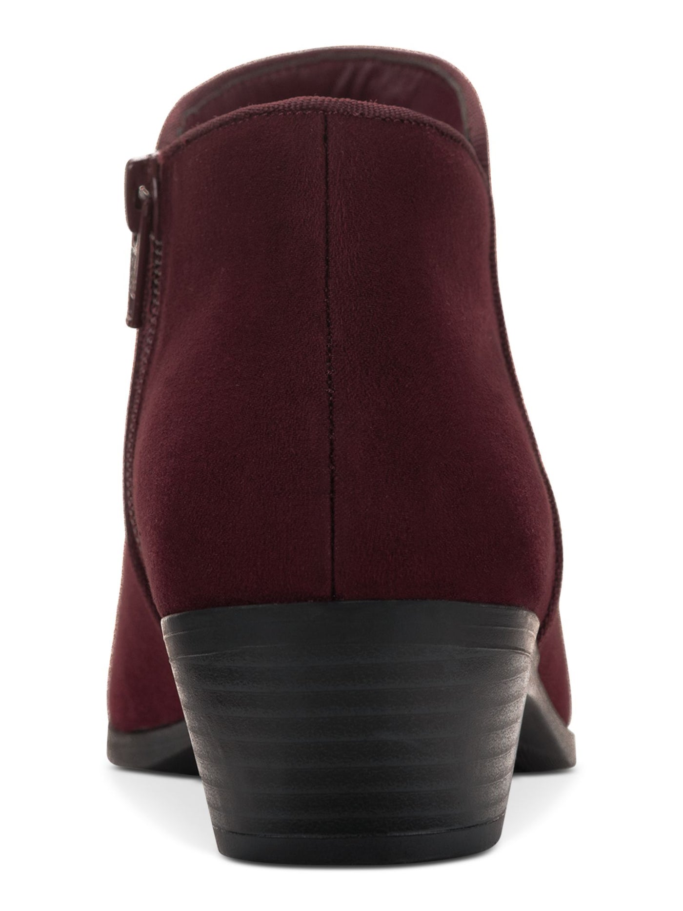 STYLE & COMPANY Womens Maroon Cushioned Wileyy Round Toe Block Heel Zip-Up Dress Booties 7 M