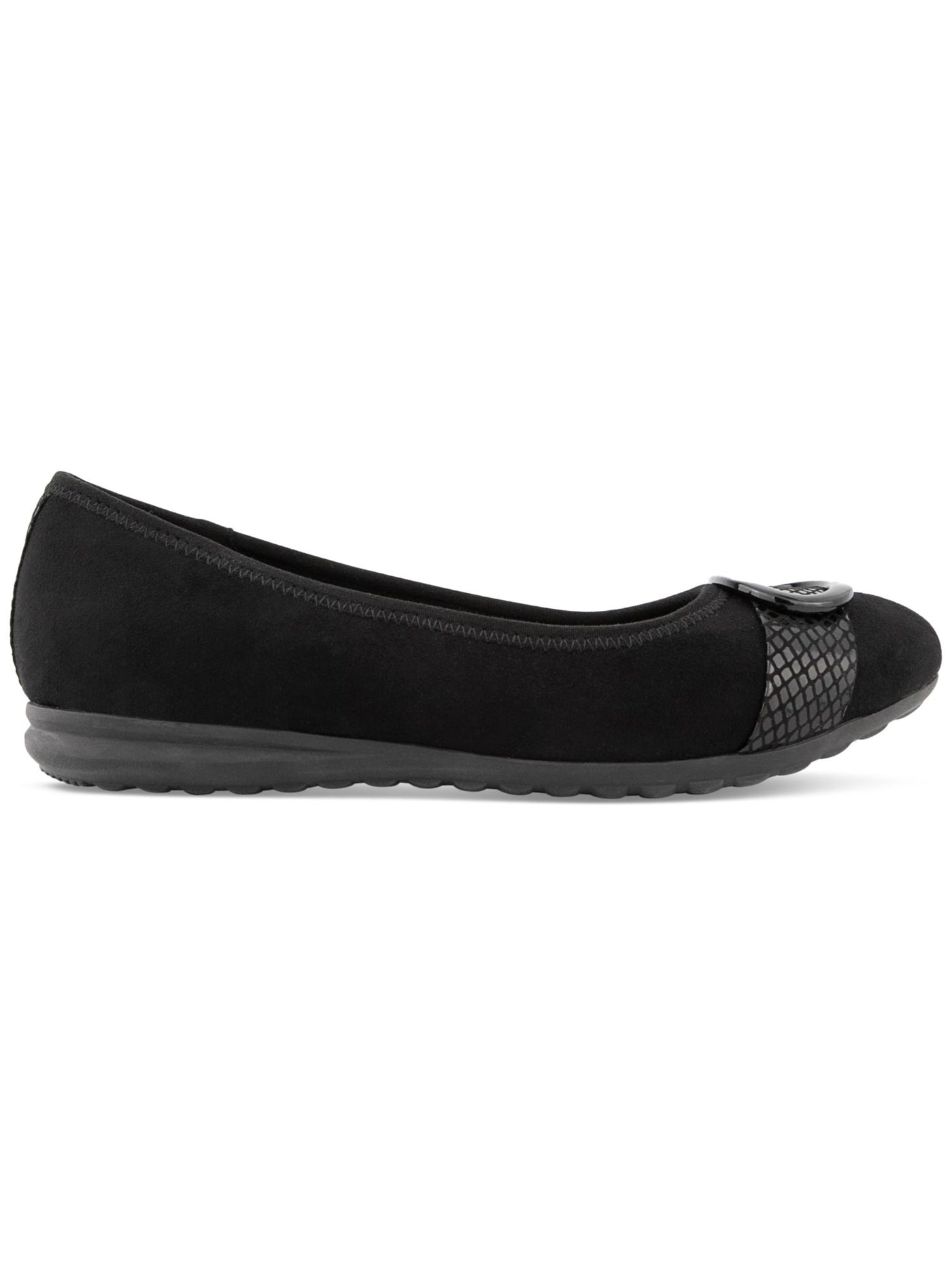 KAREN SCOTT Womens Black Cushioned Tashelle Round Toe Slip On Dress Flats Shoes 7 M