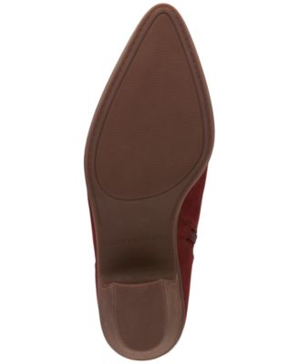 LUCKY BRAND Womens Burgundy Padded Cut Out Gezana Pointed Toe Stacked Heel Zip-Up Booties M