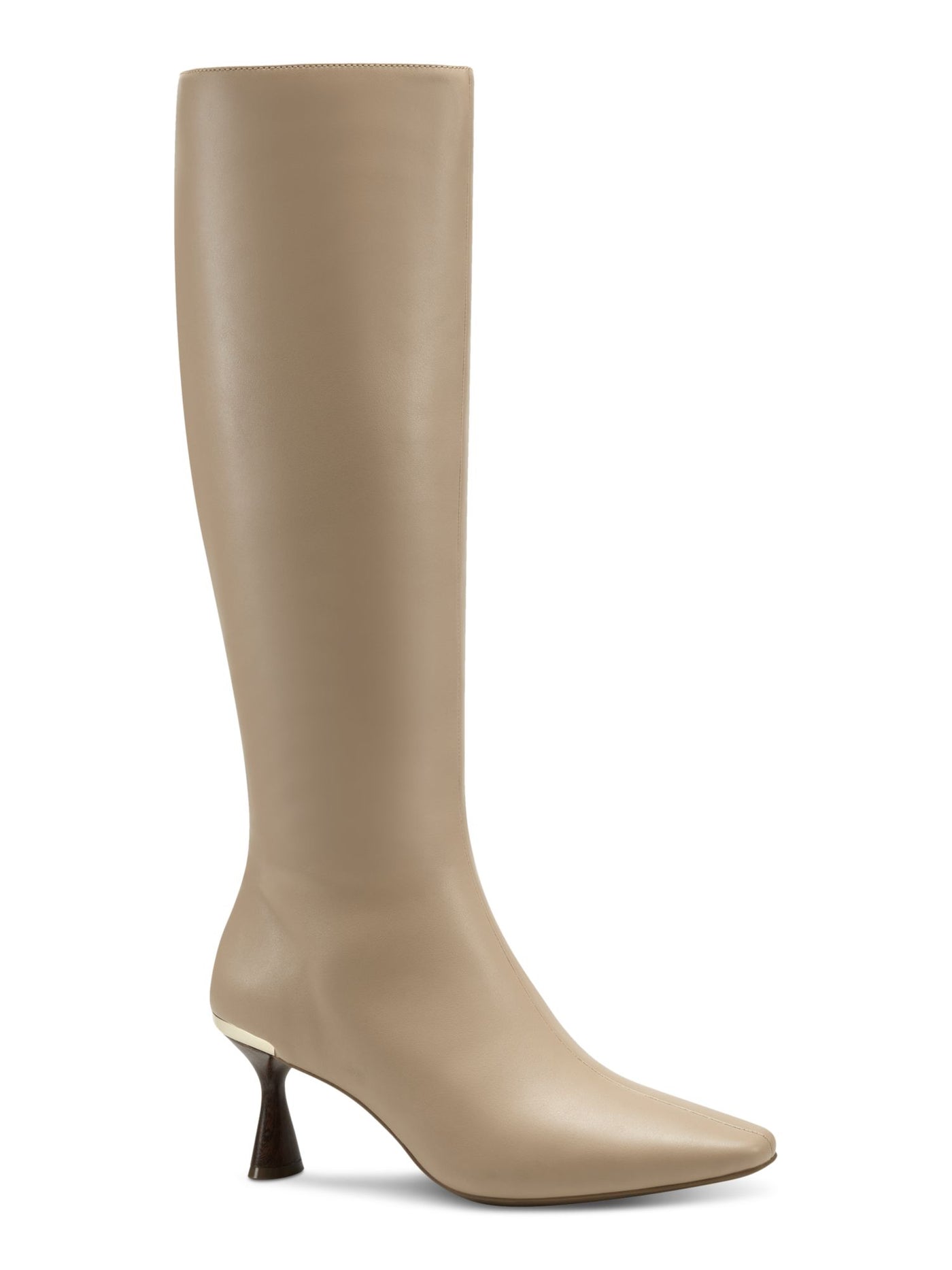 ALFANI Womens Beige Comfort Goring Cecee Pointed Toe Kitten Heel Zip-Up Dress Boots 6.5 M