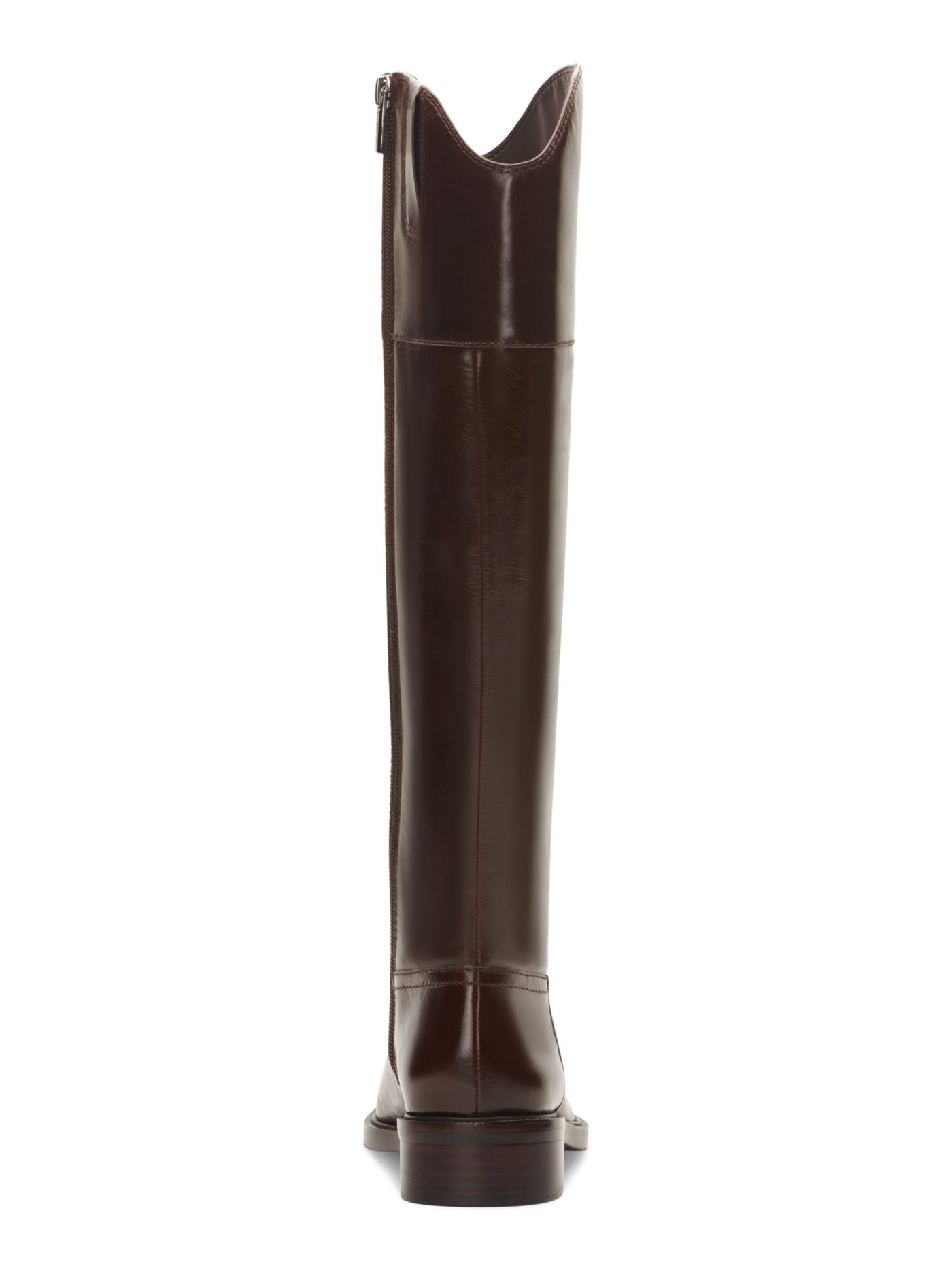 VINCE CAMUTO Womens Brown Goring Padded Alfella Round Toe Block Heel Zip-Up Leather Riding Boot 6.5 M