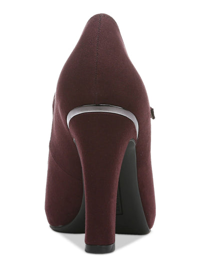 ALFANI Womens Burgundy Mary Jane Comfort Tresta Round Toe Block Heel Buckle Dress Pumps Shoes 8 M