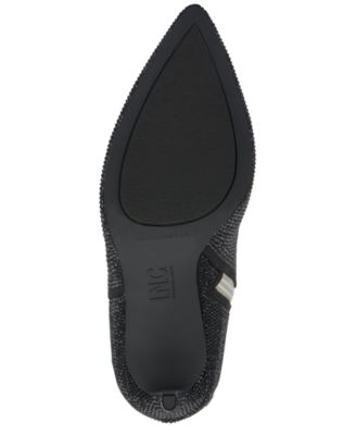 INC Womens Black Color Block Arch Support Cushioned Embellished Slip Resistant Iresa Pointed Toe Stiletto Zip-Up Cowboy Boots M