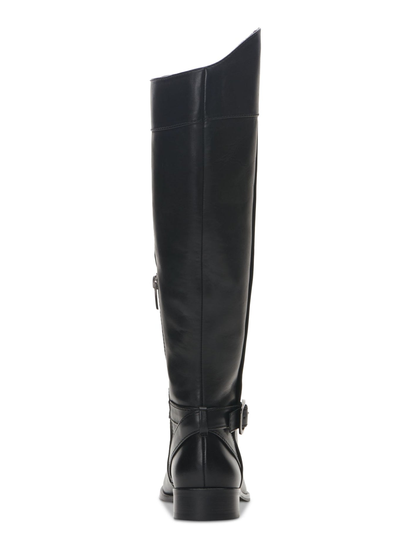 VINCE CAMUTO Womens Black Buckle Accent Ovarlym Round Toe Block Heel Leather Riding Boot 7 M