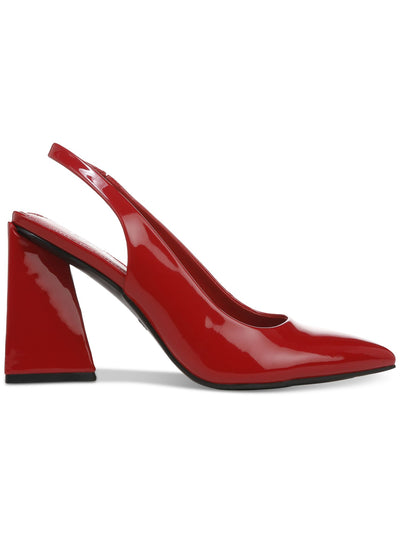 BAR III Womens Red Comfort Arrica Pointed Toe Sculpted Heel Slip On Dress Slingback 8 M