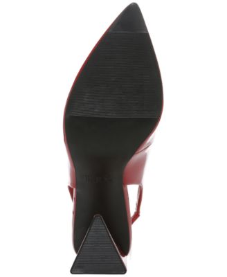 BAR III Womens Red Comfort Arrica Pointed Toe Sculpted Heel Slip On Dress Slingback M