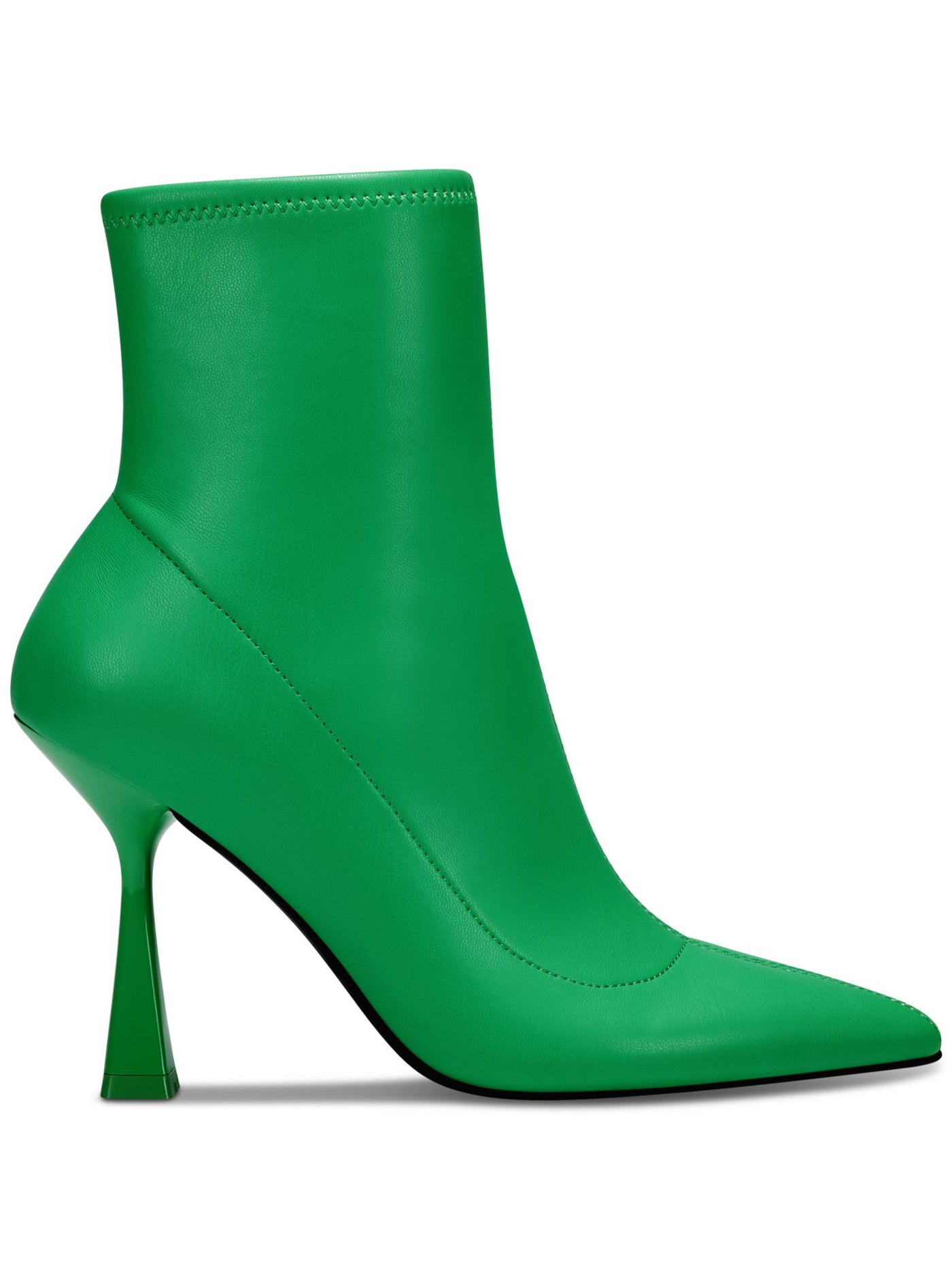 BAR III Womens Green Stretch Comfort Olevia Pointed Toe Flare Zip-Up Booties 9 M