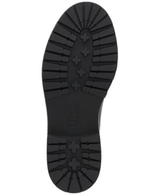 INC Womens Black Embellished Hardware Detail Lug Sole Padded Brinnia Round Toe Block Heel Slip On Dress Loafers Shoes M