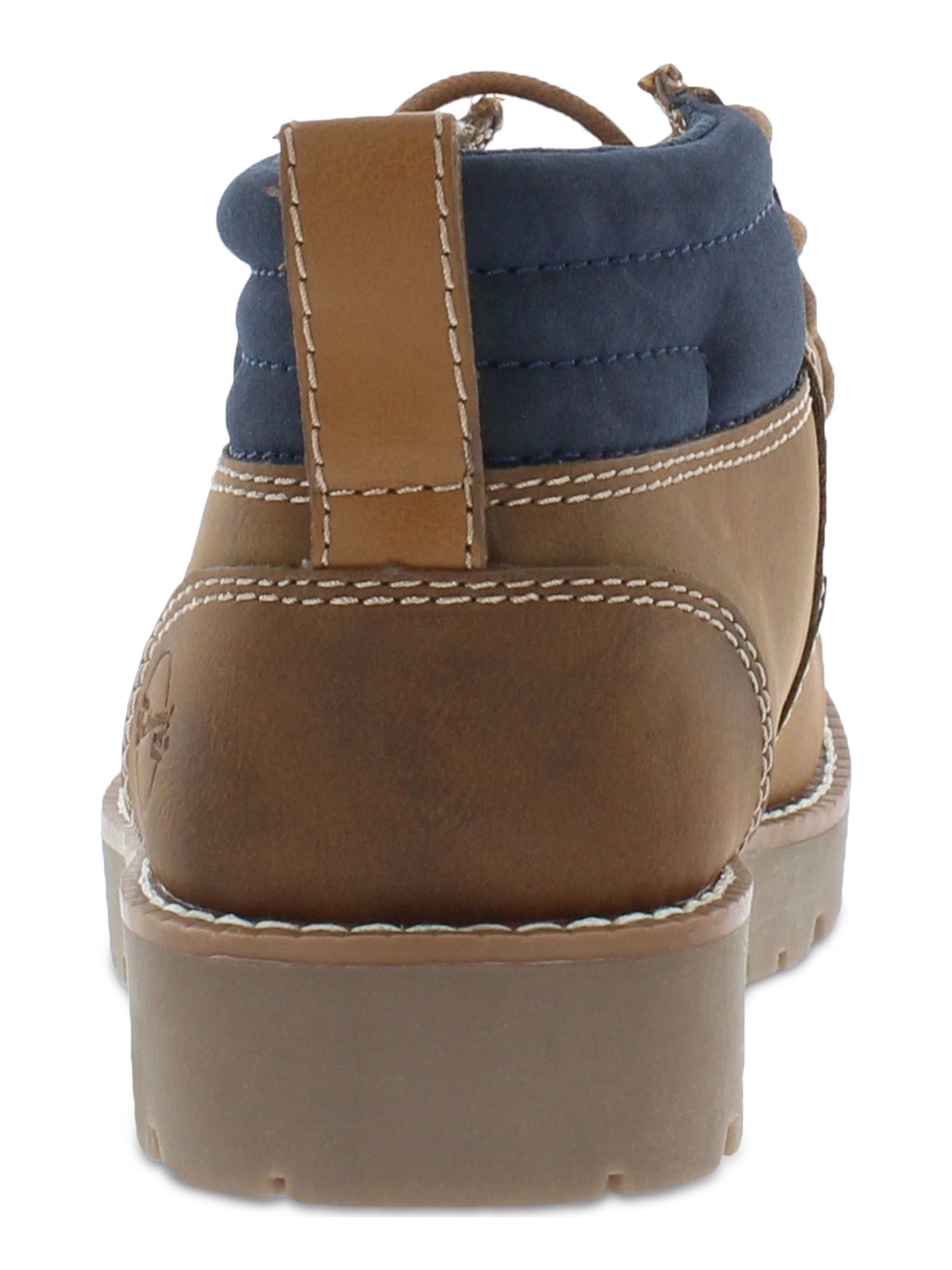 WEATHERPROOF VINTAGE Mens Tan Brown Pull Tab Padded Chester Round Toe Platform Lace-Up Chukka Boots 8 M