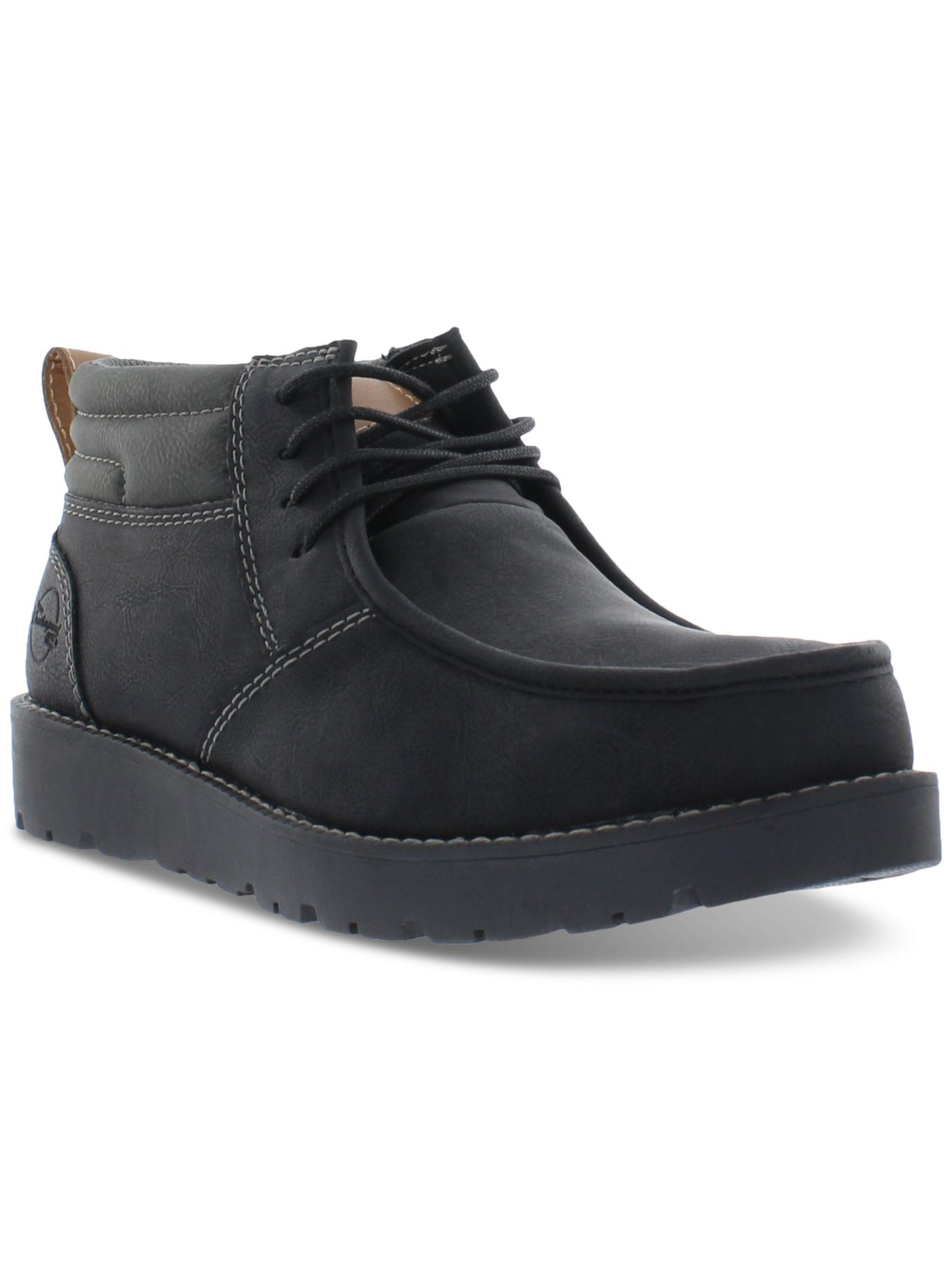 WEATHERPROOF VINTAGE Mens Black Comfort Round Toe Lace-Up 
