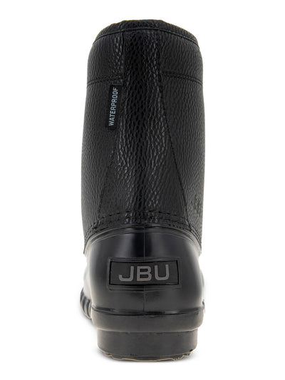 JBU BY JAMBU Mens Black Cushioned Waterproof Maine Round Toe Block Heel Lace-Up Duck Boots 9 M