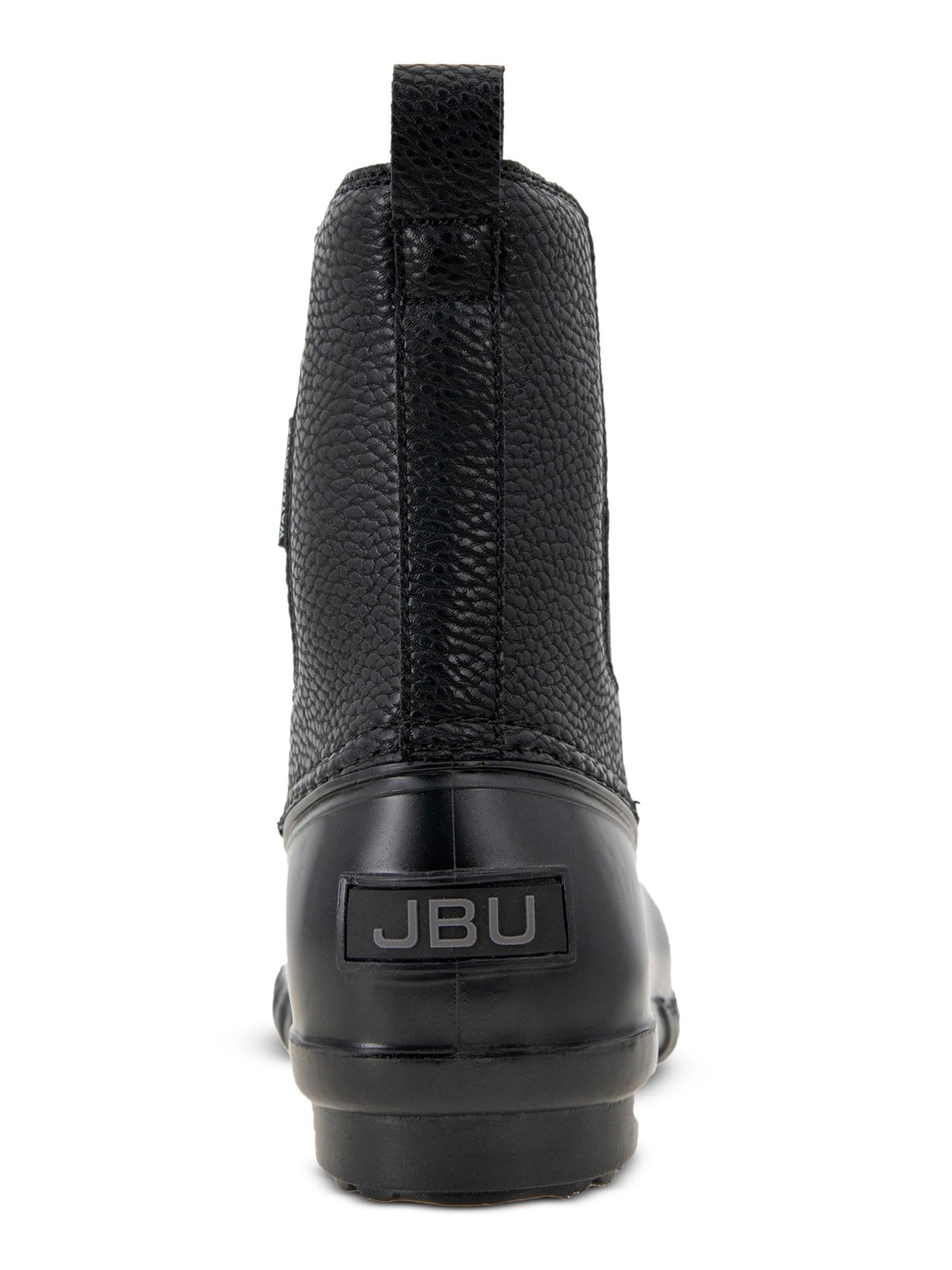 JBU BY JAMBU Mens Black Mixed Media Pull Tabs Goring Waterproof Padded Milton Round Toe Block Heel Duck Boots 11
